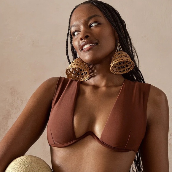 Andrea Iyamah Other - Andrea Iyamah Bikini Top Kuwa Cutout Underwire Cocoa M NWT